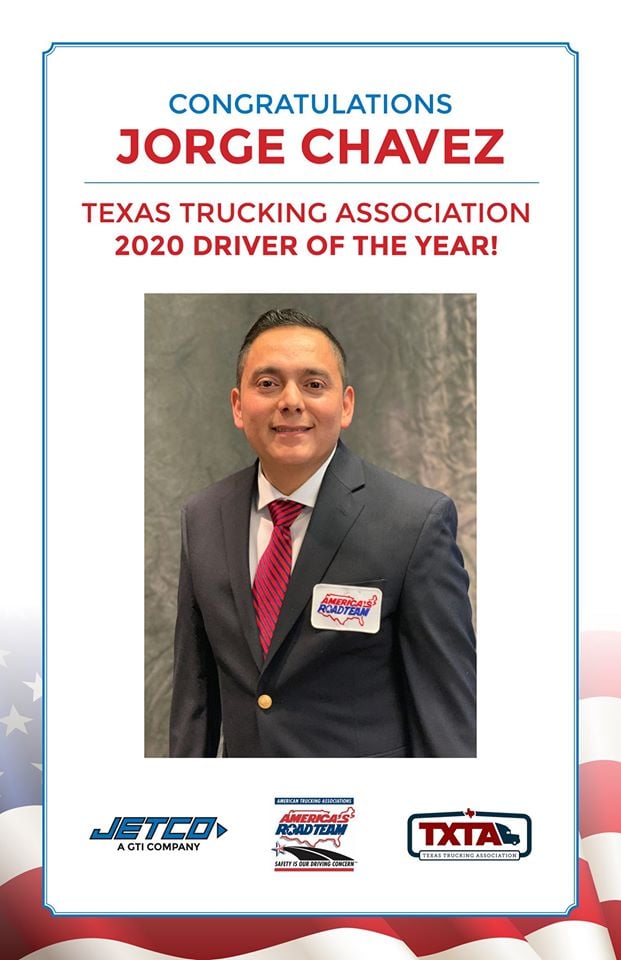 Texas Trucking Association's 2020 Driver of the Year: Jorge Chavez!