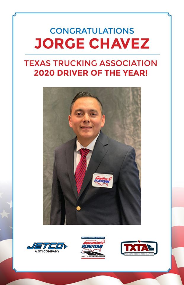 Texas Trucking Association's 2020 Driver of the Year: Jorge Chavez!