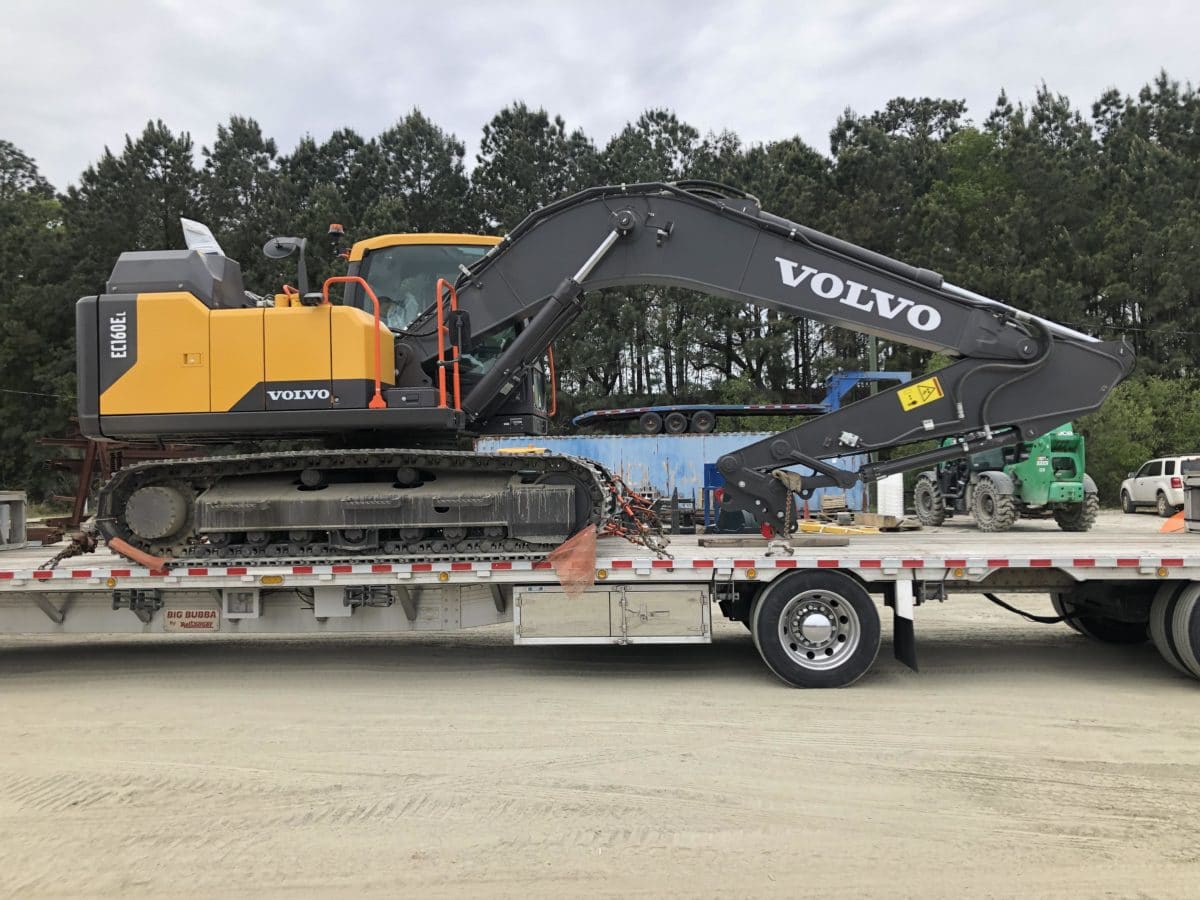 Crawler Excavator Transport by Truck