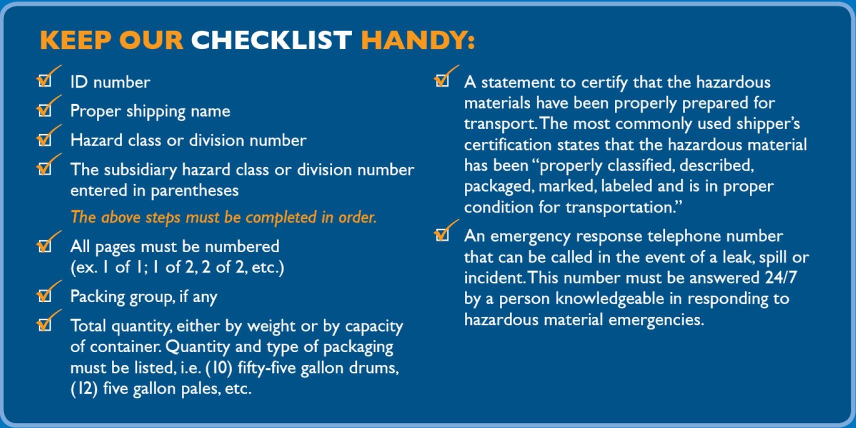 Hazmat-Checklist