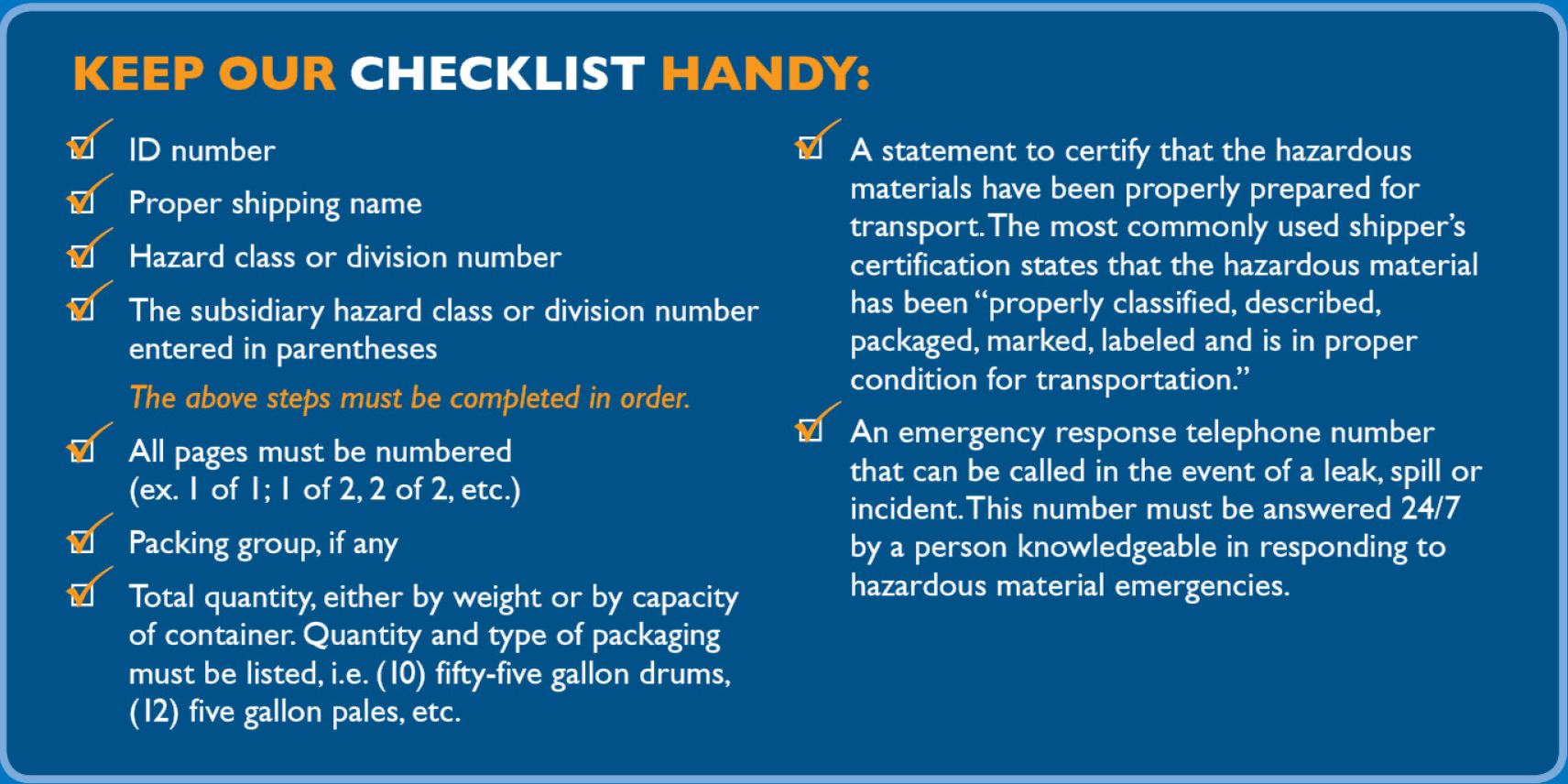 Hazmat-Checklist