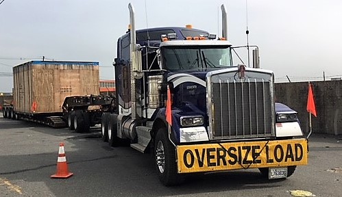 Hydraulic press truck transport